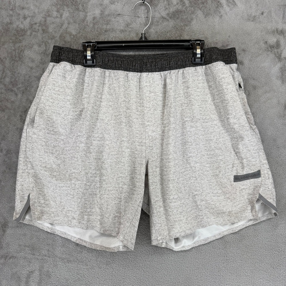 Legends Luka Heather Gray Training Shorts Mens XXL 7 Inch Inseam Activewear